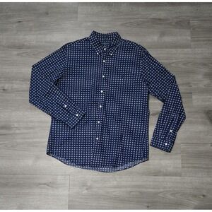 Ralph Lauren Button Down Shirt Men XL Slim Fit Cotton Stretch All‎ Over Print